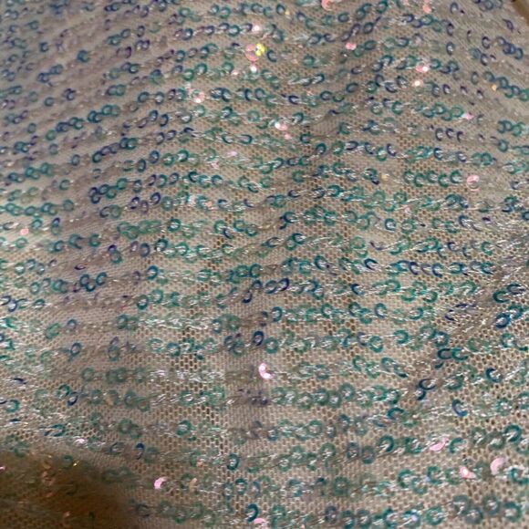 Elizabeth K GLS New Authentic Champaign GL1814 Salmon Pink Sequin Evening Gown - Picture 9 of 12